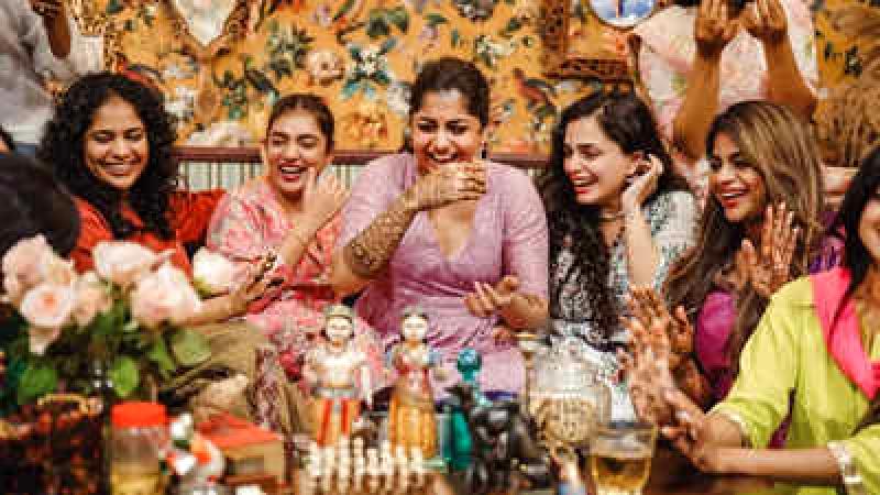 Meera Nandan commences wedding celebrations with a Mehendi ceremony; Nazriya Nazim, Ann Augustine, and Srindaa partake in the festivities - View images